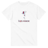 T-shirt drapeau îles féroé en carte - pixelforma