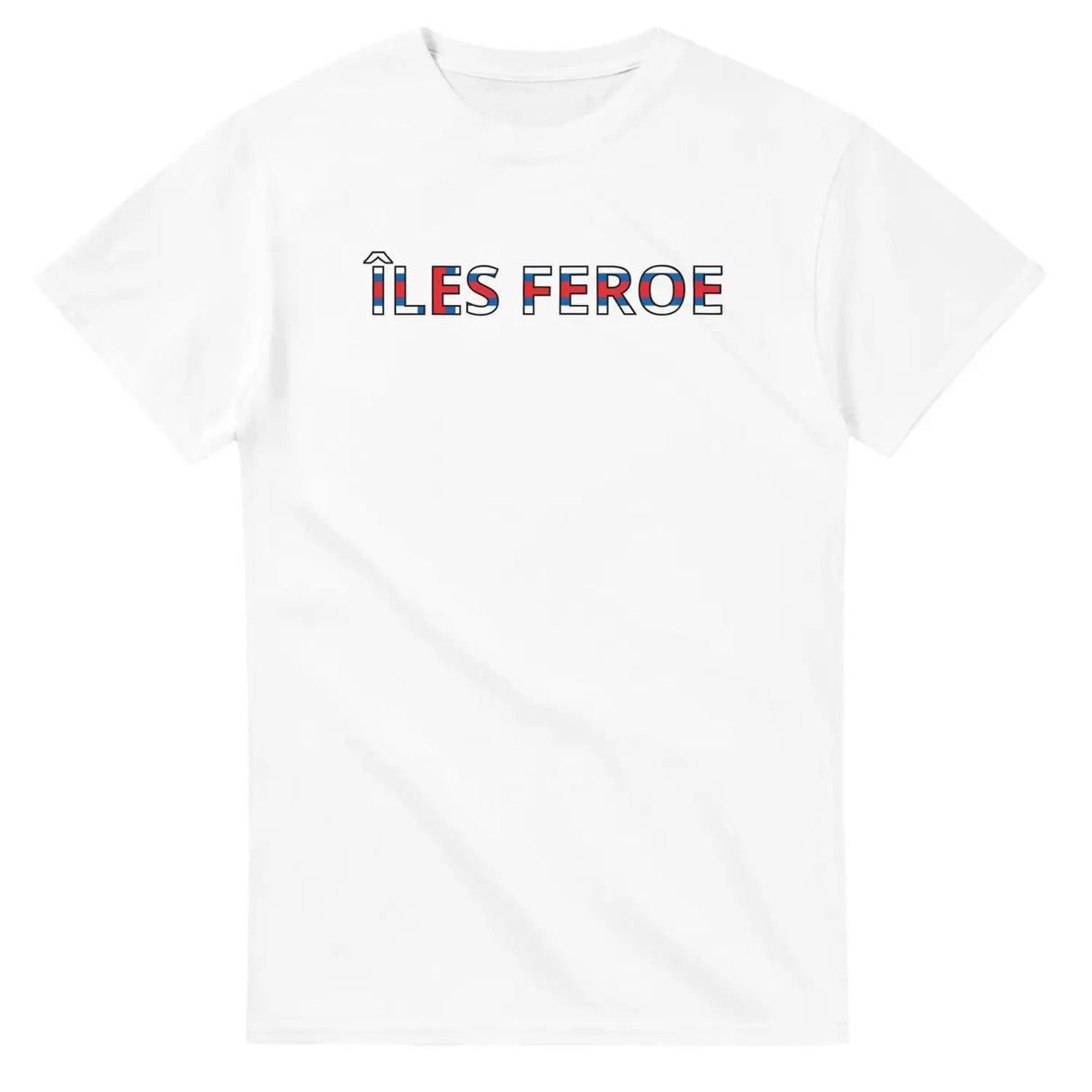 T-shirt drapeau îles féroé en écriture - pixelforma