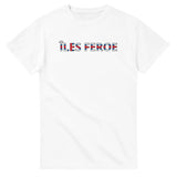 T-shirt drapeau îles féroé en écriture - pixelforma