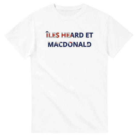 T-shirt drapeau îles heard-et-macdonald en écriture - pixelforma