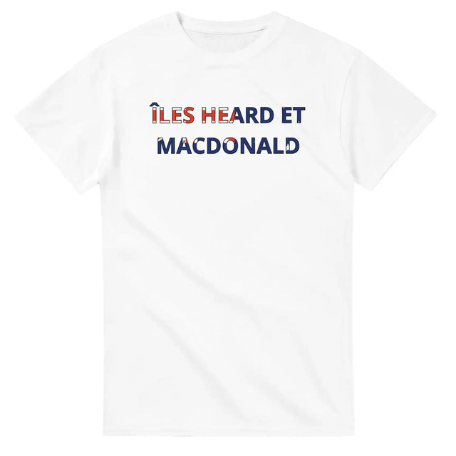 T-shirt drapeau îles heard-et-macdonald en écriture - pixelforma