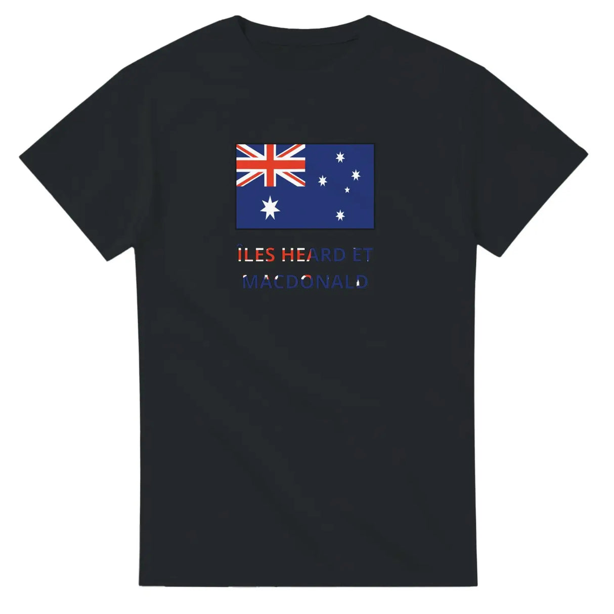 T-shirt drapeau îles heard-et-macdonald en texte - pixelforma