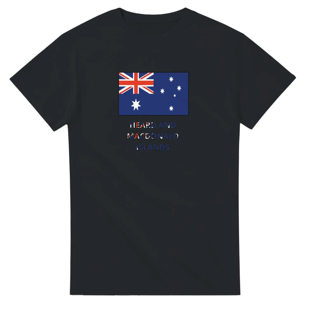 T-shirt drapeau îles heard-et-macdonald texte - pixelforma