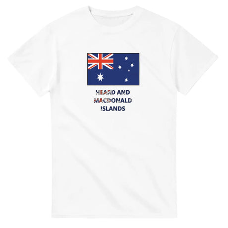 T-shirt drapeau îles heard-et-macdonald texte - pixelforma