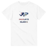 T-shirt drapeau îles malouines carte - pixelforma