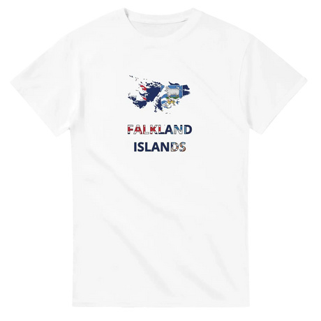 T-shirt drapeau îles malouines carte - pixelforma