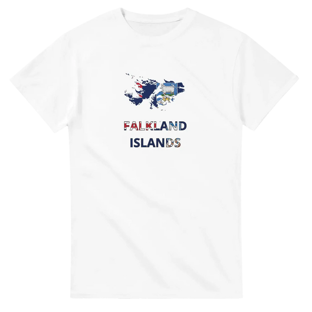 T-shirt drapeau îles malouines carte - pixelforma