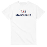 T-shirt drapeau îles malouines en écriture - pixelforma