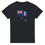 T-shirt drapeau îles malouines en texte - pixelforma