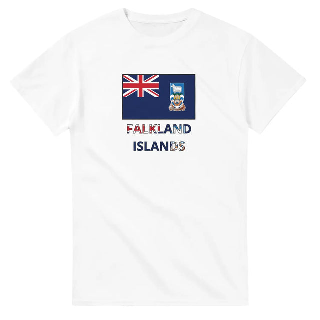 T-shirt drapeau îles malouines texte - pixelforma