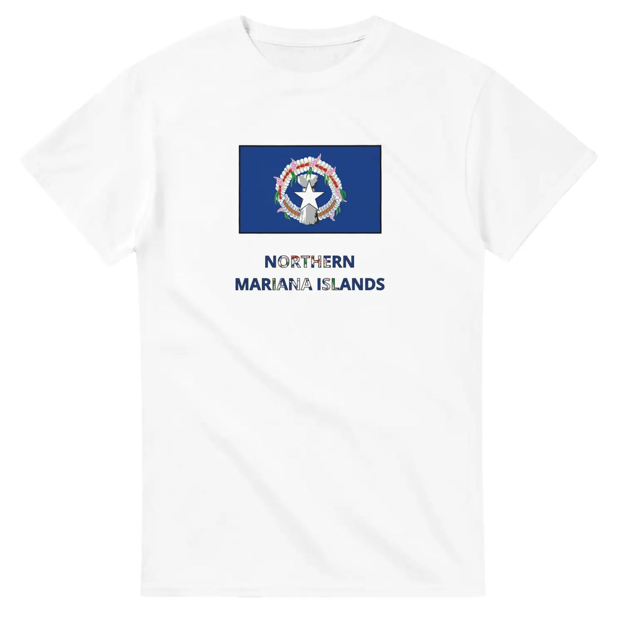 T-shirt drapeau îles mariannes du nord texte - pixelforma