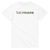 T-shirt drapeau îles pitcairn en écriture - pixelforma