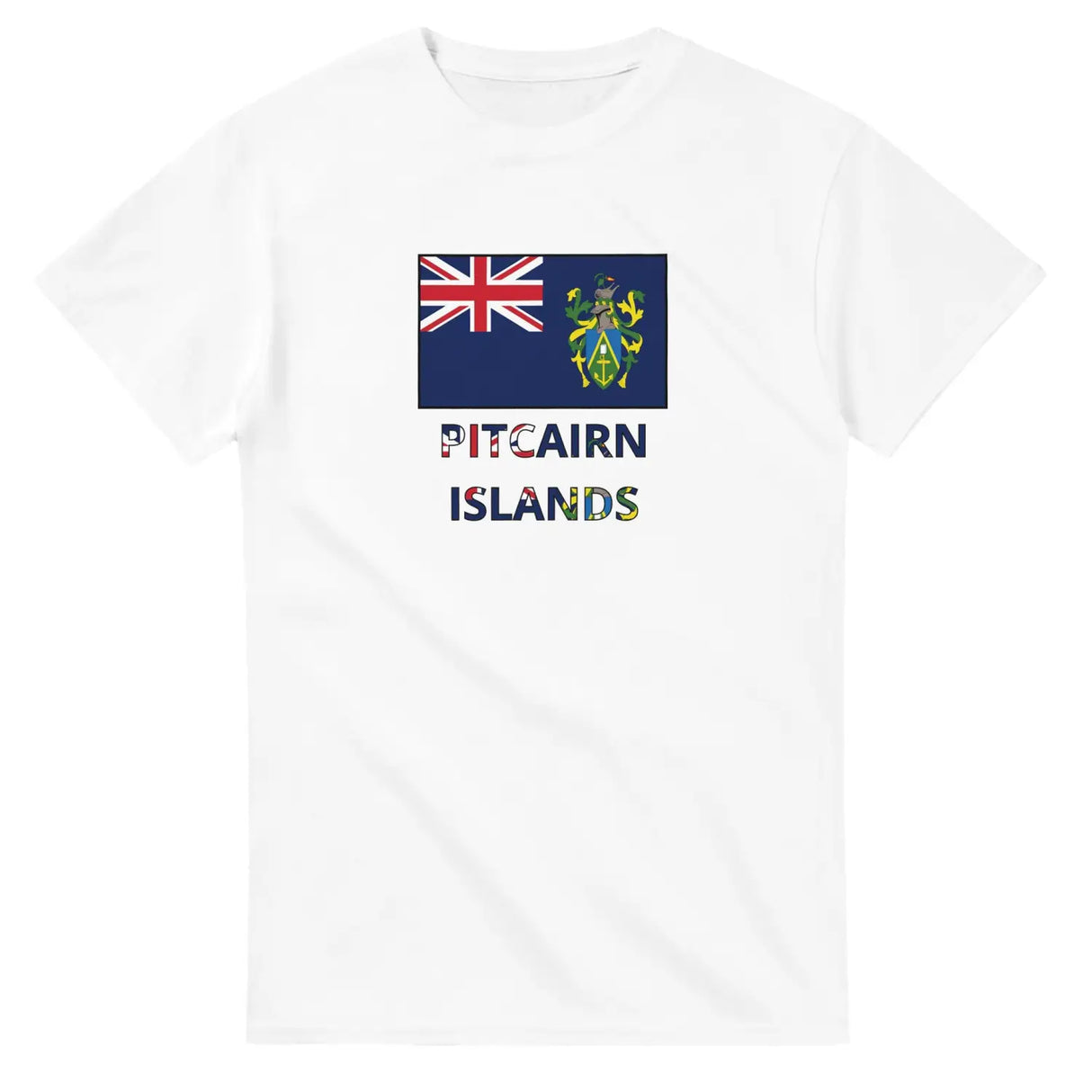 T-shirt drapeau îles pitcairn texte - pixelforma