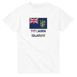 T-shirt drapeau îles pitcairn texte - pixelforma