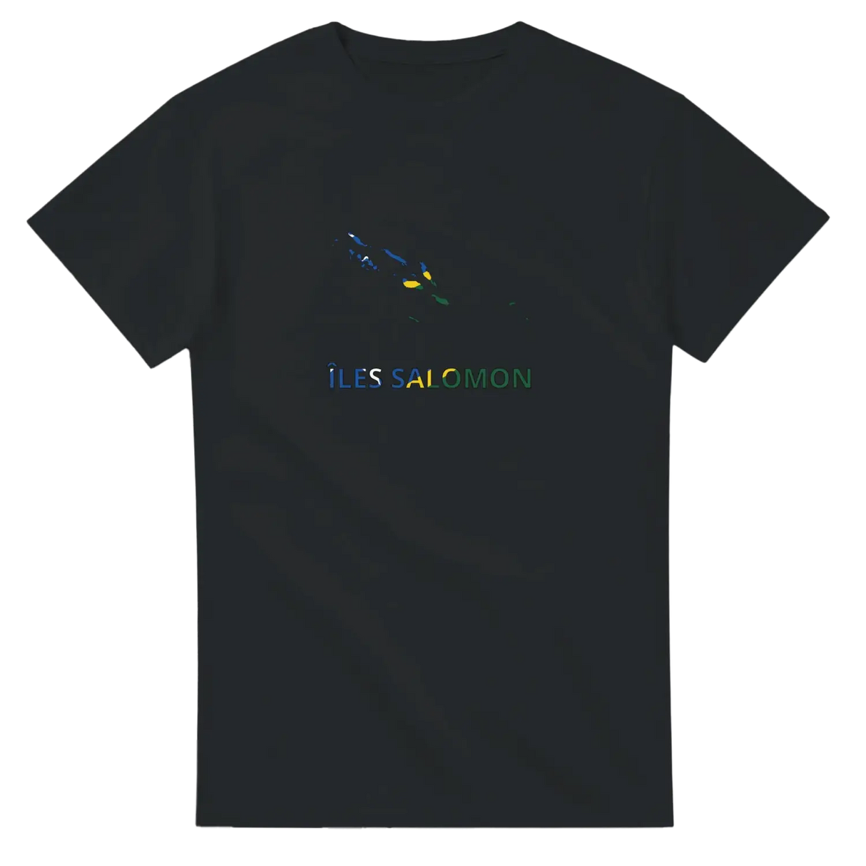 T-shirt drapeau îles salomon en carte - pixelforma