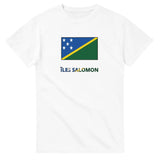 T-shirt drapeau îles salomon en texte - pixelforma