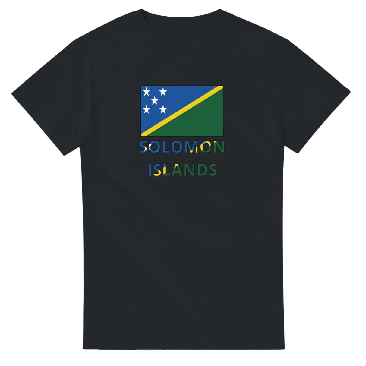 T-shirt drapeau îles salomon texte - pixelforma