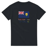 T-shirt drapeau îles turques-et-caïques en texte - pixelforma