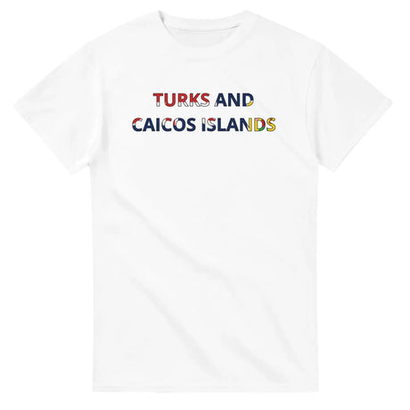 T-shirt drapeau îles turques-et-caïques - pixelforma