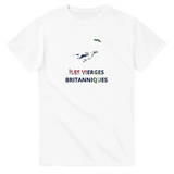 T-shirt drapeau îles vierges britanniques en carte - pixelforma