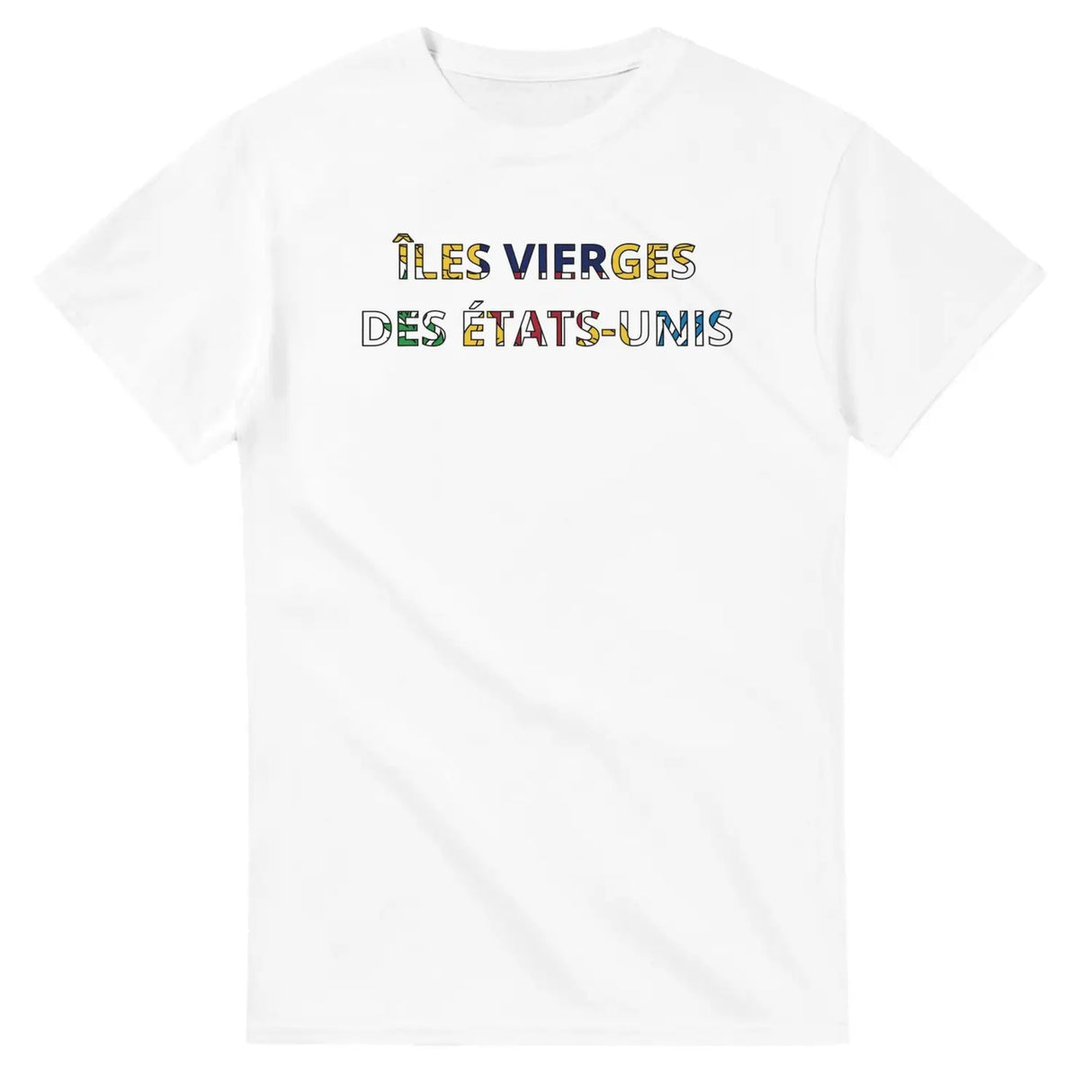 T-shirt drapeau îles vierges des états-unis en écriture - pixelforma