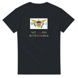 T-shirt drapeau îles vierges des états-unis en texte - pixelforma