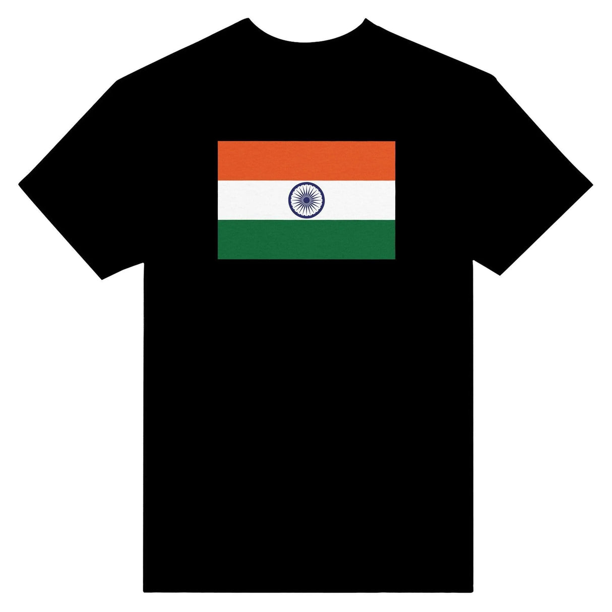 T-shirt drapeau inde brodé coton mélangé manches longues
