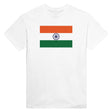 T-shirt drapeau inde brodé coton mélangé manches longues
