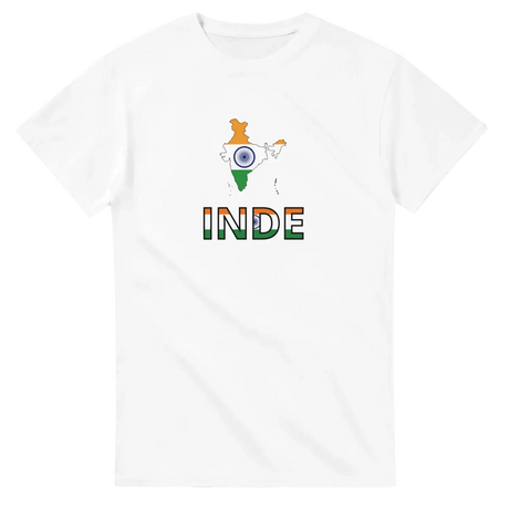 T-shirt drapeau inde en carte - pixelforma