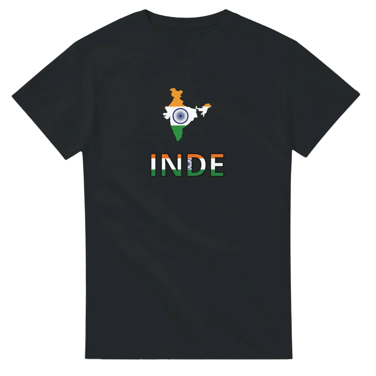 T-shirt drapeau inde en carte - pixelforma