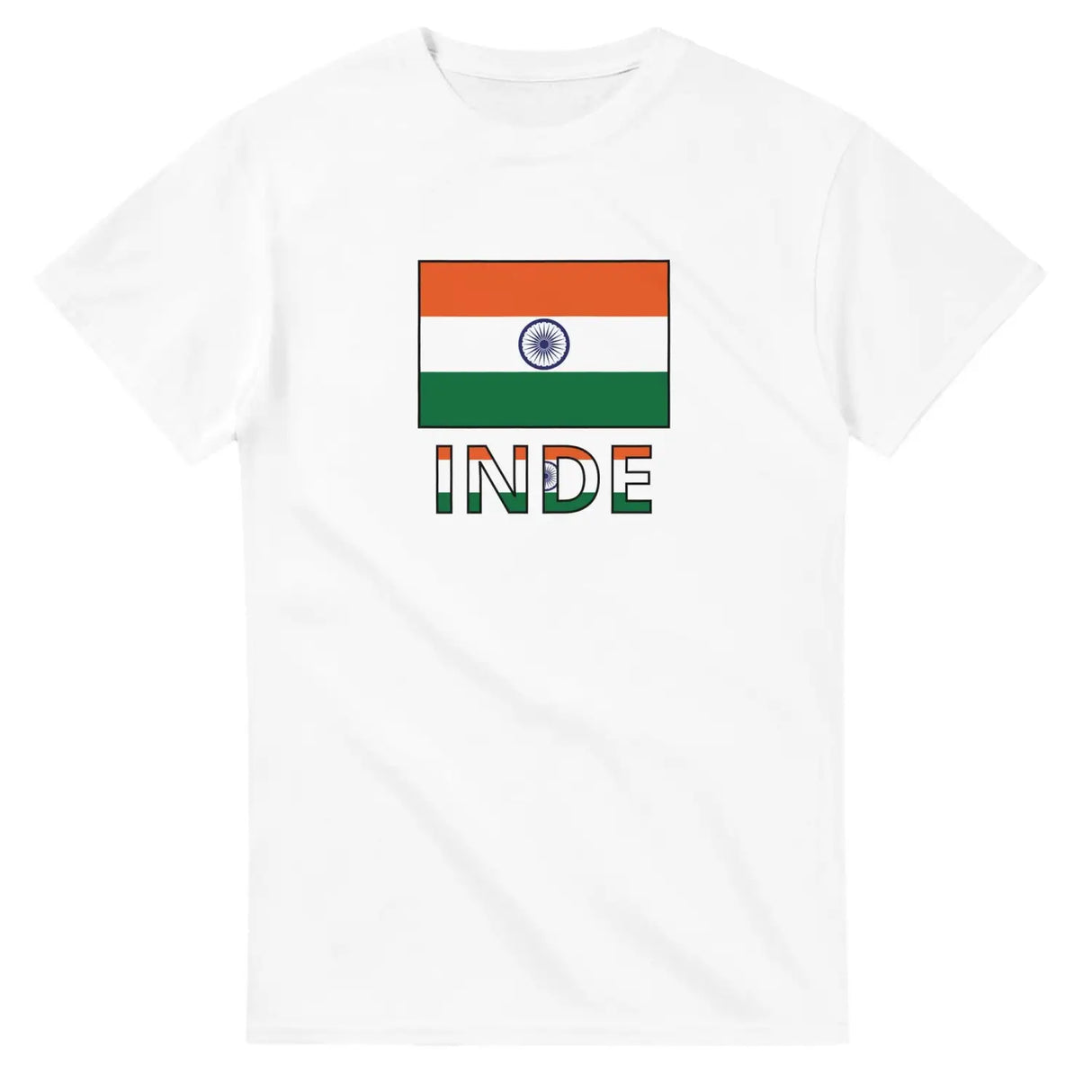 T-shirt drapeau inde en texte - pixelforma