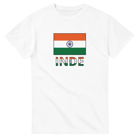 T-shirt drapeau inde en texte - pixelforma