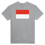T-shirt drapeau indonésie brodé en coton mélangé