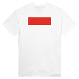 T-shirt drapeau indonésie brodé en coton mélangé