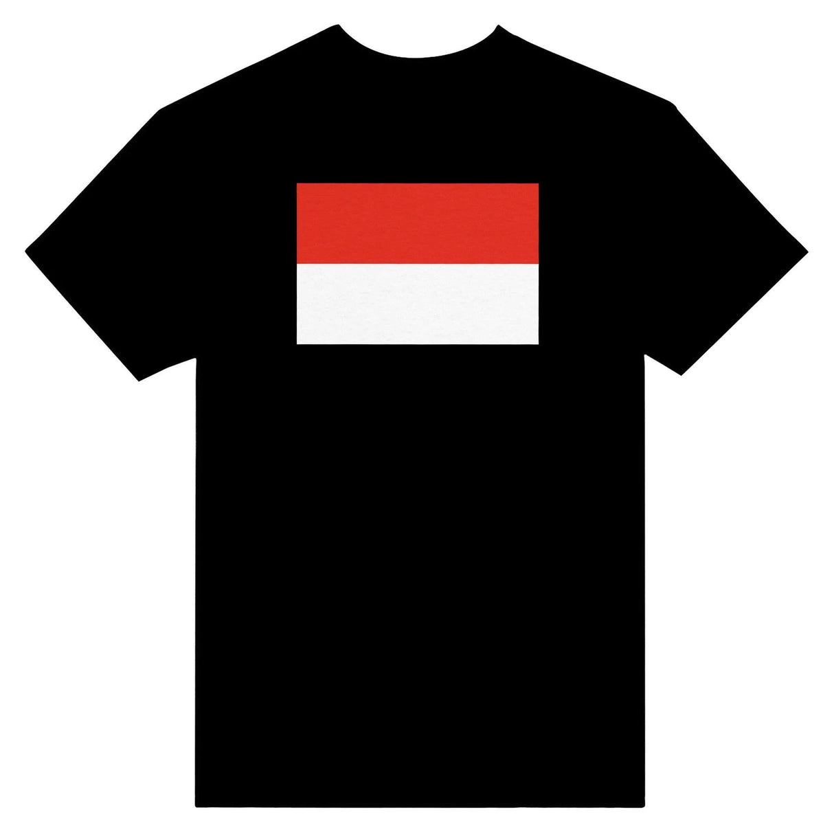T-shirt drapeau indonésie brodé en coton mélangé