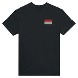 T-shirt drapeau indonésie broderie couleur coton épais