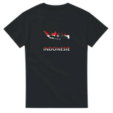 T-shirt drapeau indonésie en carte - pixelforma