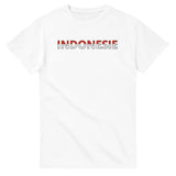 T-shirt drapeau indonésie en écriture - pixelforma