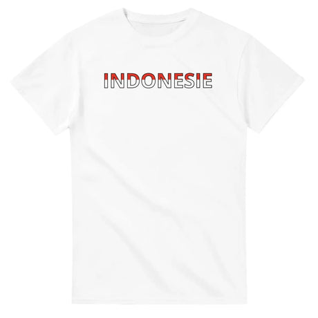 T-shirt drapeau indonésie en écriture - pixelforma