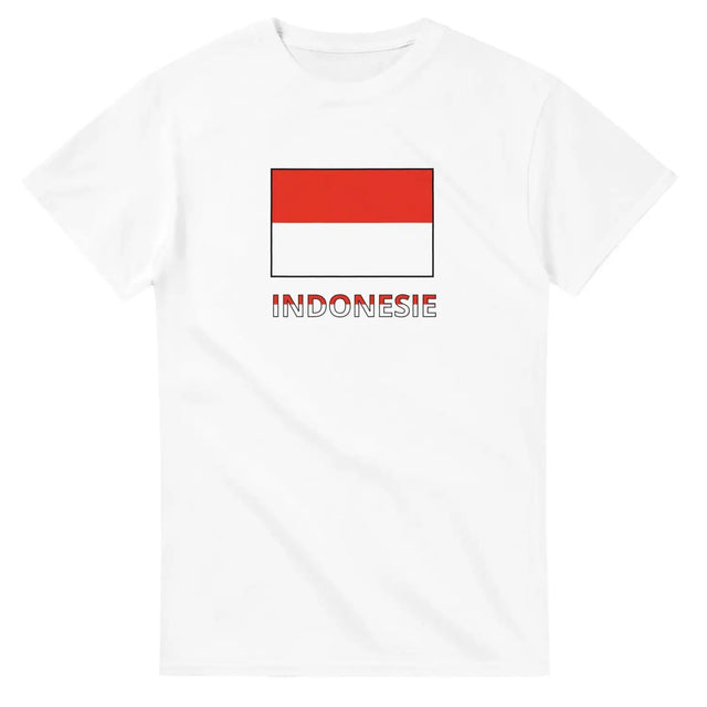 T-shirt drapeau indonésie en texte - pixelforma