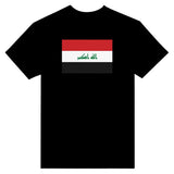 T-shirt drapeau irak coton mélangé brodé manches longues