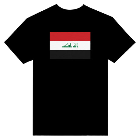 T-shirt drapeau irak coton mélangé brodé manches longues