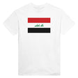 T-shirt drapeau irak coton mélangé brodé manches longues