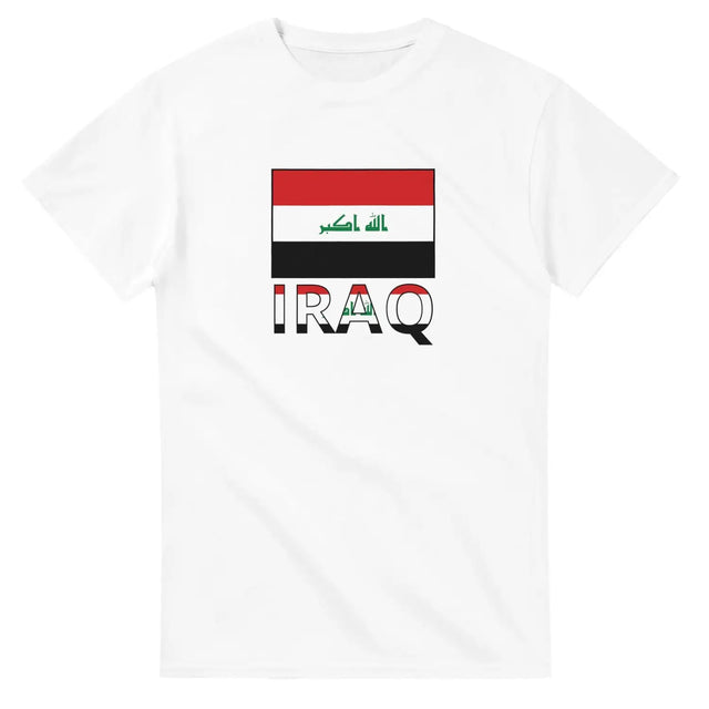 T-shirt drapeau irak texte - pixelforma