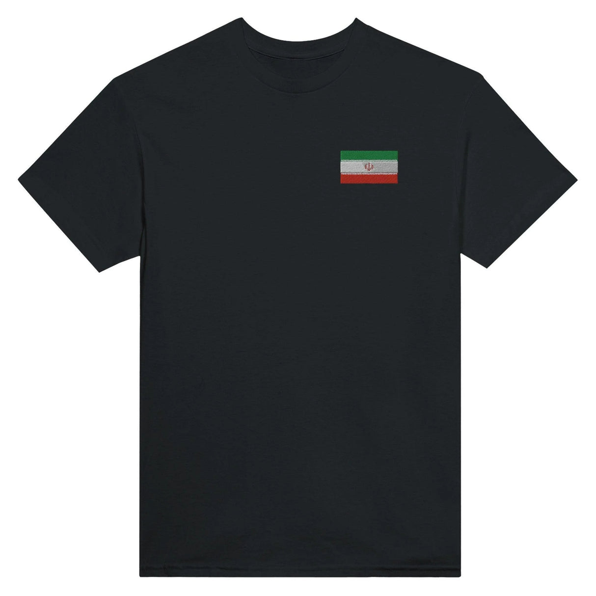 T-shirt drapeau iran broderie couleur coton mélangé