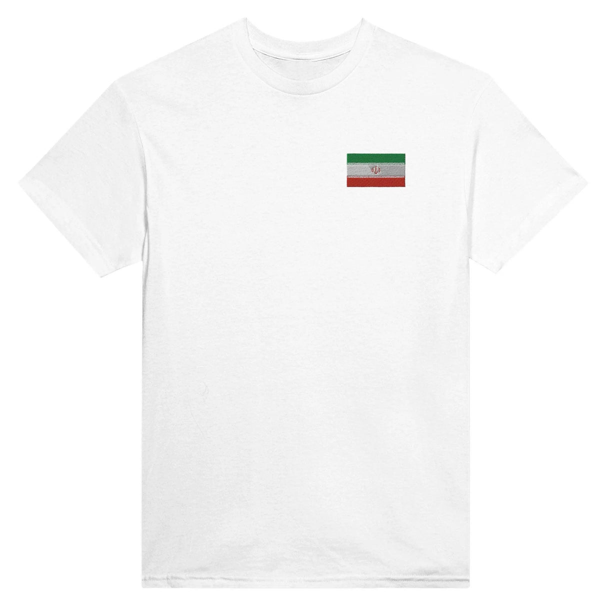 T-shirt drapeau iran broderie couleur coton mélangé