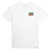 T-shirt drapeau iran broderie couleur coton mélangé