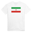 T-shirt drapeau iran coton mélangé brodé manches longues