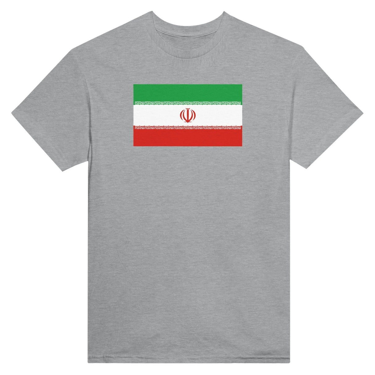 T-shirt drapeau iran coton mélangé brodé manches longues