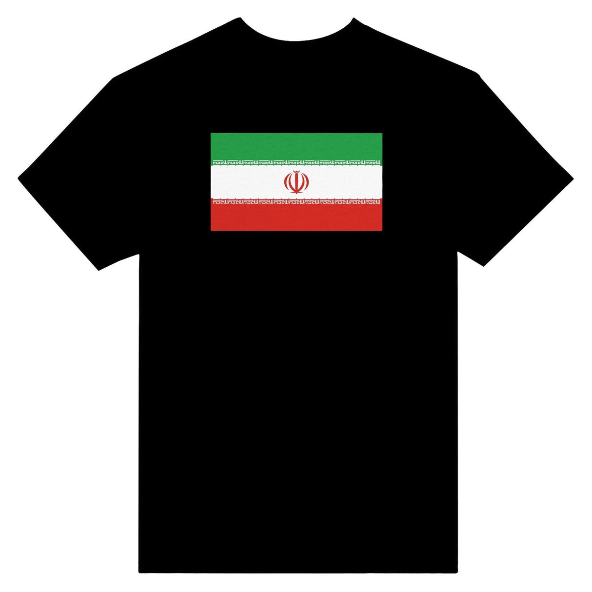 T-shirt drapeau iran coton mélangé brodé manches longues